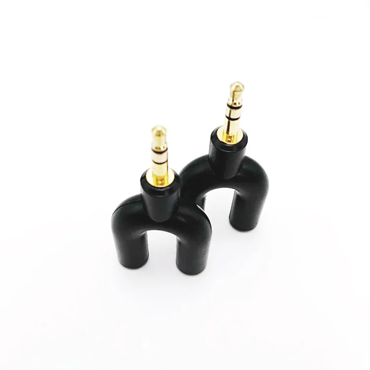 25pcs lot Headset Adapter Kit U Shape 3 5mm Y Splitter for Audio Headphone and MIC Headset Cellphone Factory Price