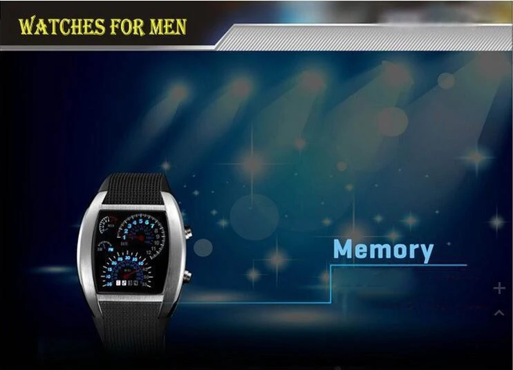 Модные мужские часы, уникальный светодиодный, цифровые часы для мужчин, авиация, турбо циферблат, мигающий светодиодный циферблат, подарок для мужчин, для женщин, для спорта, для автомобиля, измеритель, reloj hombr