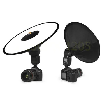 

45cm Collapsible Beauty Dish Flash Diffuser for Speedlite Studio Portrait Catchlights Lightweight Photographic Equipments