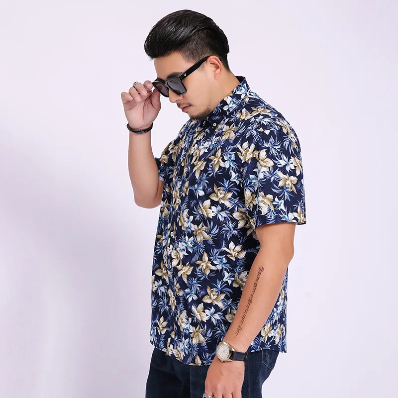 Plus size men Hawaiian Shirt 10XL 8XL 7XL 6XL short sleeve Men 