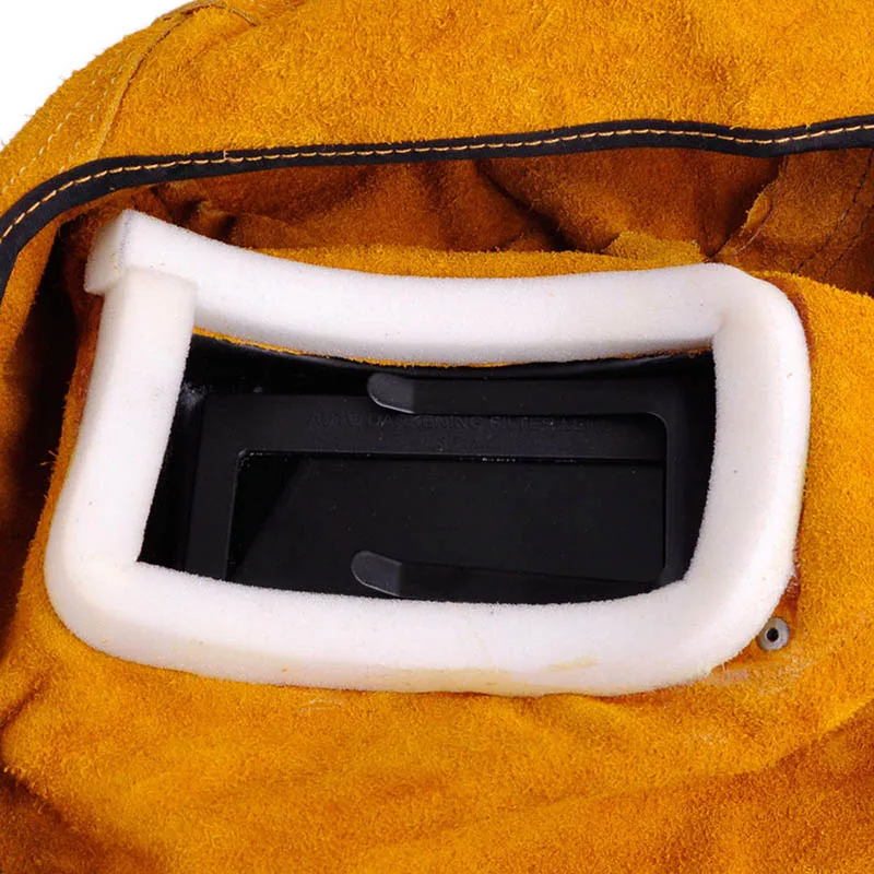Solar Auto Darkening Filter Lens Welder Leather Hood Welding Helmet Mask Supplies JA55