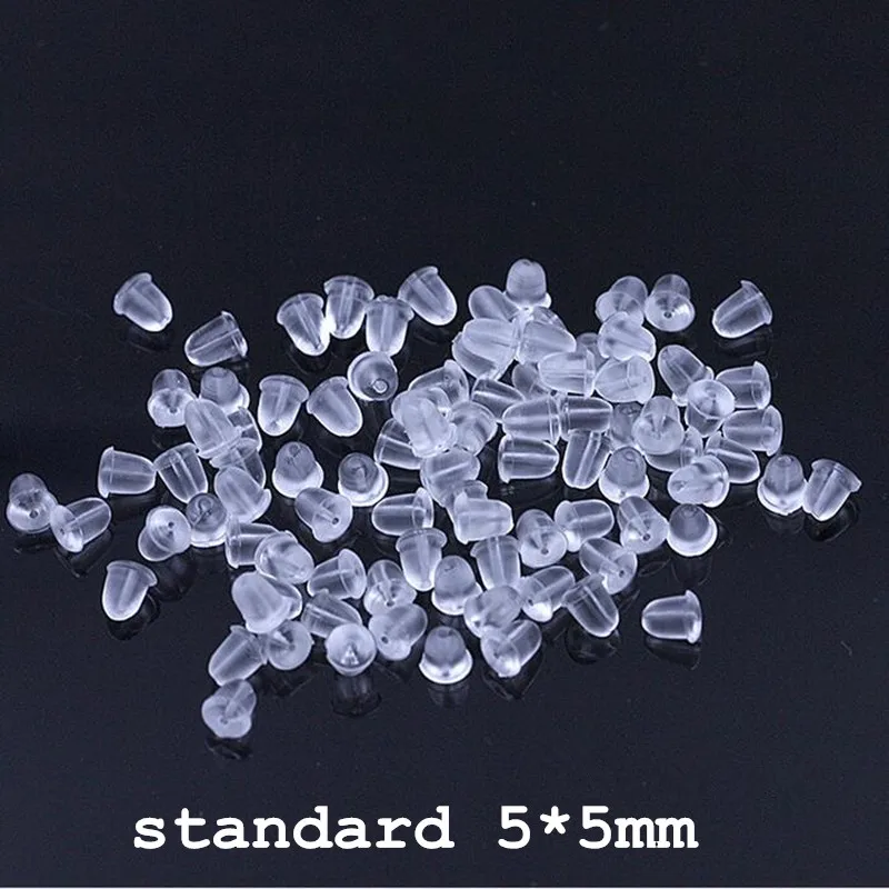 

100 pieces / piece new cheap jewelry DIY earrings jewelry accessories bullet plastic ear connection lock back