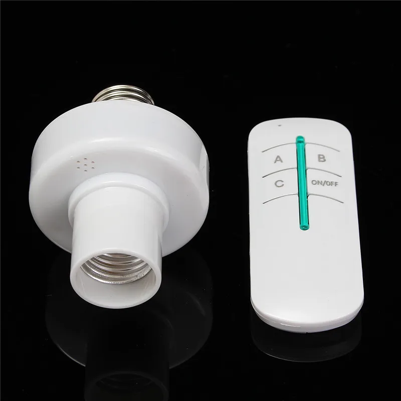 

Wireless Remote Control Light Lamp E27 Screw Bulb Base Holder Cap Socket Switch Popular
