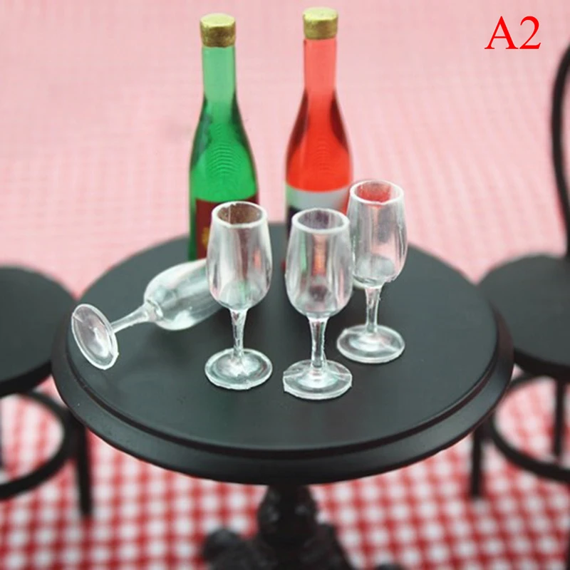 4Pcs 1/12 Mini Resin Transparent Cup Simulation Furniture Model Toys Dollhouse Miniature Accessories For Doll House Decoration|Игрушечная