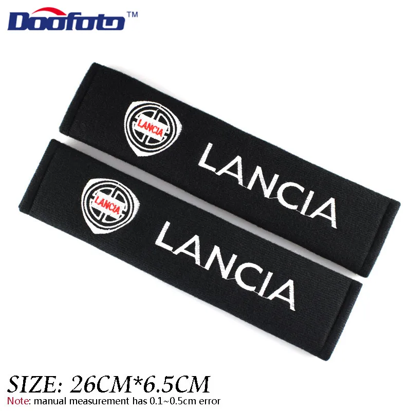 

Doofoto Car Styling Cotton Auto Logo Belt Cover Case For Panda Lancia Ypsilon Clio Punto 138 Accessories Sticker Protection 2pcs