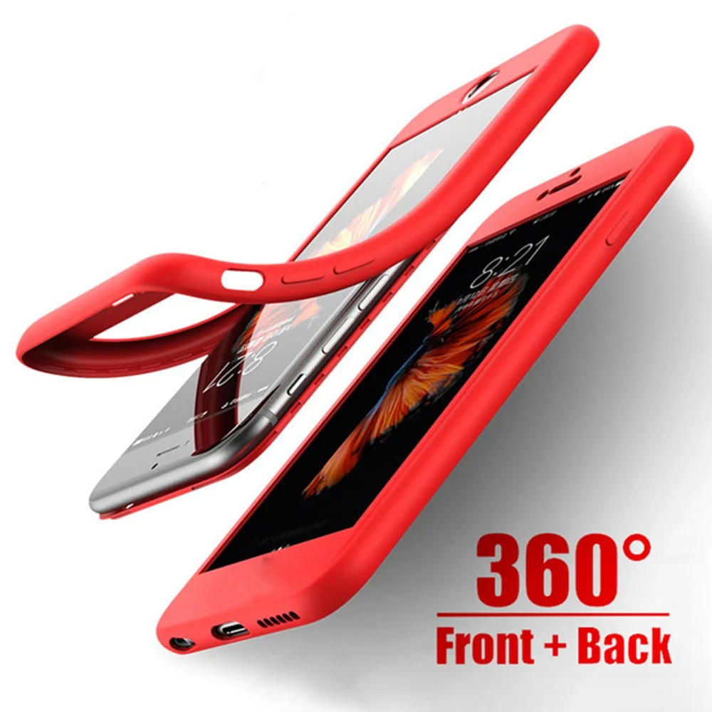 Phone Case For Samsung S10 Plus 360 Cover Galaxy A9 2018 A7 S10e J6 J4 Note 9 8 Silicone No Glass | Мобильные телефоны и