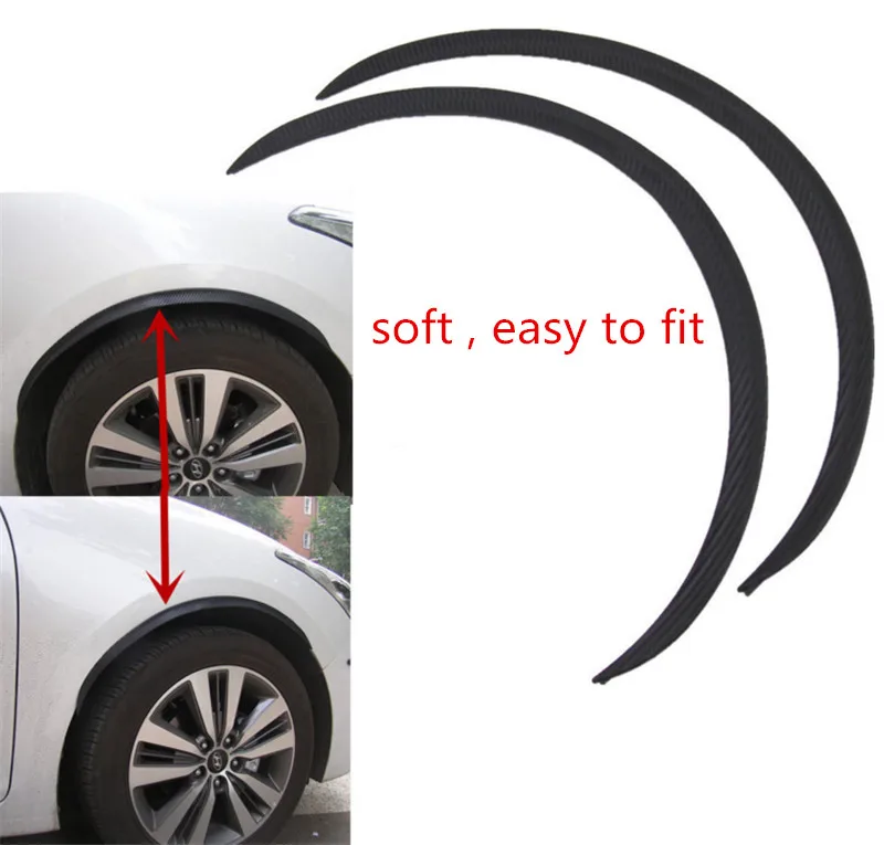 

4Pcs Universal Car Fender Flares Arch Wheel Eyebrow Protector/mudguard Sticker Extension Wide Arch Protector Stripe Car Styling