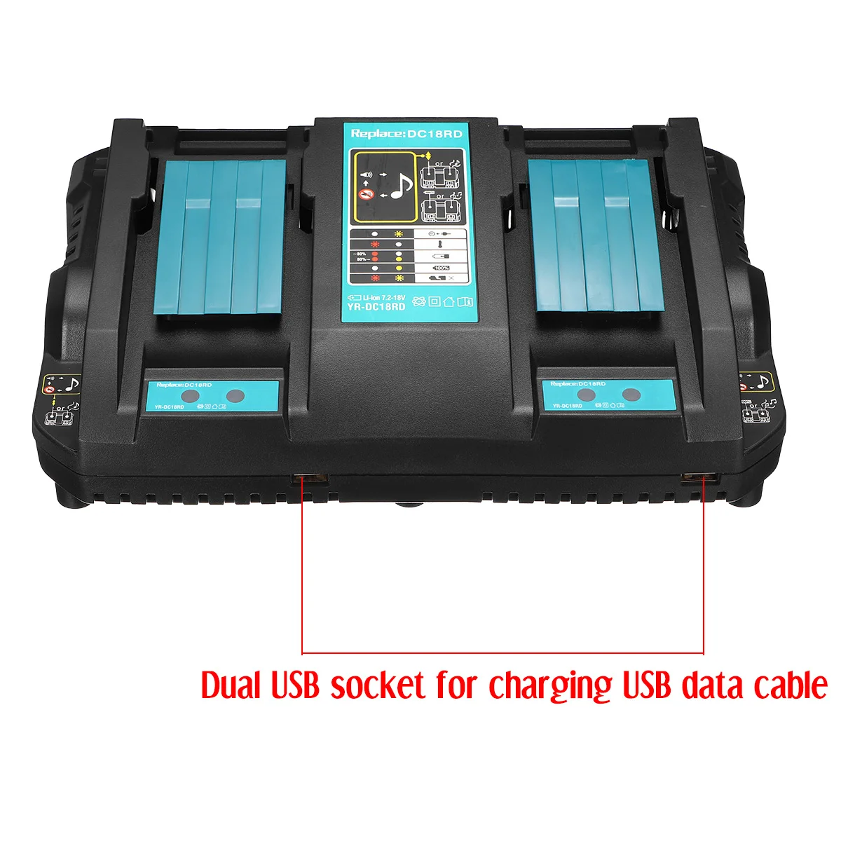 120 W Двойной Twin Порты и разъёмы Батарея Зарядное устройство для Makita DC18RD литий-ионный LXT 7,2 V-18 V Быстрый AC 100-260 V Великобритания/AU/EU/US Plug быстрое