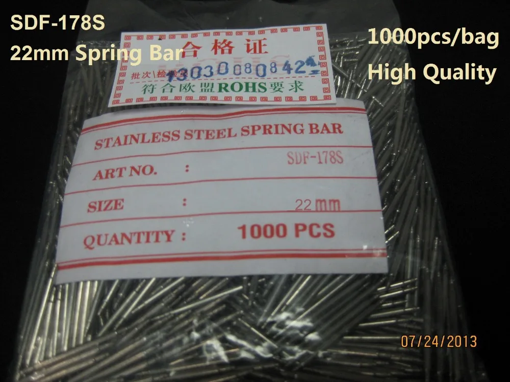 free shipping 1000pcs 22mm SDF-178S Stainless Steel Double Flange Watch Spring Bars for band pin Link watch Parts | Наручные часы