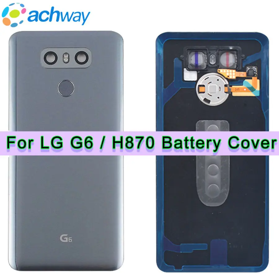 Задняя крышка H870 для LG G6 корпус из стекла H871 H873 LS993 + гибкий кабель с кнопкой