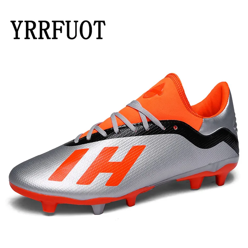 

YRRFUOT Men's Football Shoes Sneakers Outdoor Turf Futsal 2018 Original Man Football Boots Ankle High Soccer Boots Cleats Adult