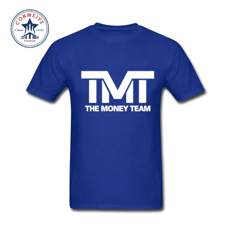 Новая популярная забавная футболка для мужчин TMT The Money Team, Хлопковая мужская футболка с принтом, летние мужские футболки с короткими рукавами, свободные буквы - Цвет: blue