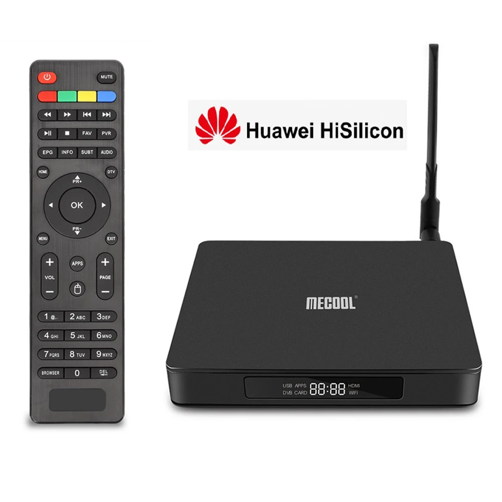 Mecool K6 DVB-S2 DVB-T2 Android TV Box Hisilicon Hi3798M 2GB RAM 16GB ROM 64bit 2.4/5GHz Dual Wifi BT4.1 4K Ultra HD MECOOL KM3