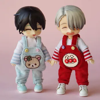 

Ob11 baby wear suspenders trousers 1/12 BJD doll clothes pretty knot pig corduroy trousers Mini Obitsu 11 doll Accessories