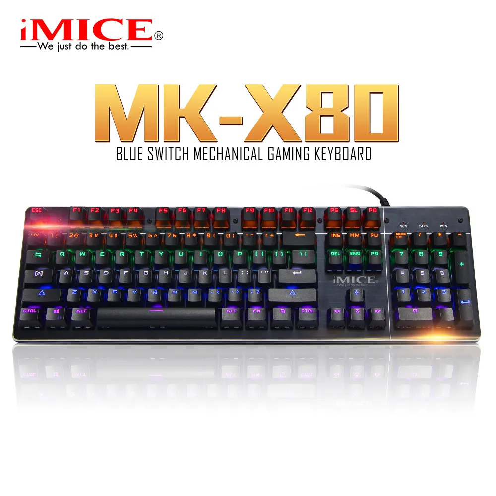 

iMICE KM-X80 Gaming Mechanical Keyboard Backlight Suspension Key Game Wired Mechanical Keyboard For PC Notebook PC LOL