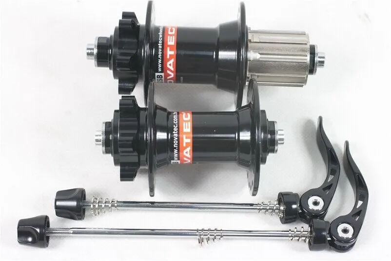 NOVATEC D041SB//D042SB Hubs Set Front Rear 24//28//32//36 Holes With Skewers