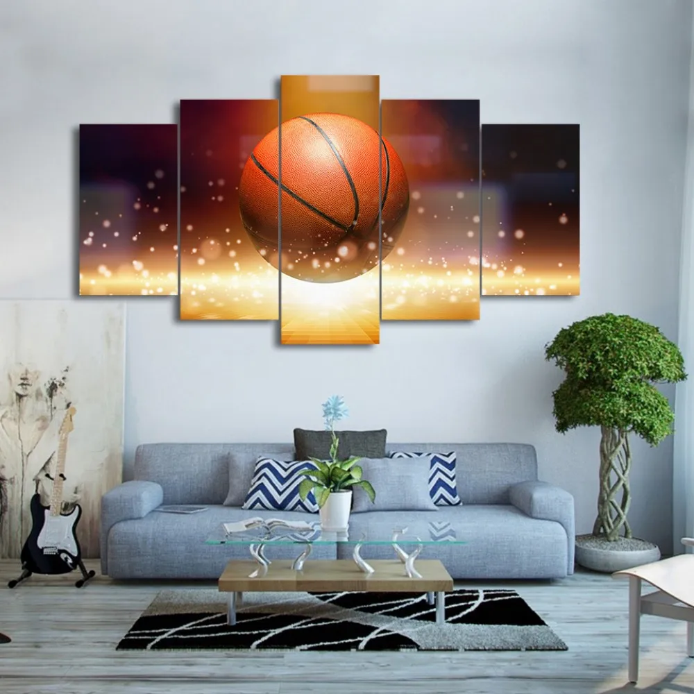HD Print on Canvas Art Basketball Painting Hot Sale Pictures Wall Picture Home Modern Decor for Living Room with Framed | Дом и сад