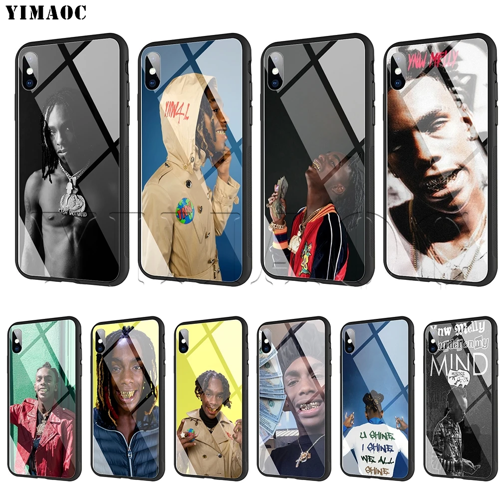 

YIMAOC Ynw Melly Scarlxrd Tempered Glass Case for iPhone 11 Pro XS MAX XR X 8 7 6 6S Plus