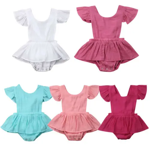 

0-24Month Cute Newborn Infant Baby Girl Romper Jumpsuit Sunsuit Outfit Clothes