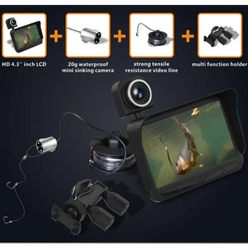 

IHOME X2B 4.3" Inch Underwater fishing video double camera HD LCD 30M Visible Portable fish finder Night vision fishing tool