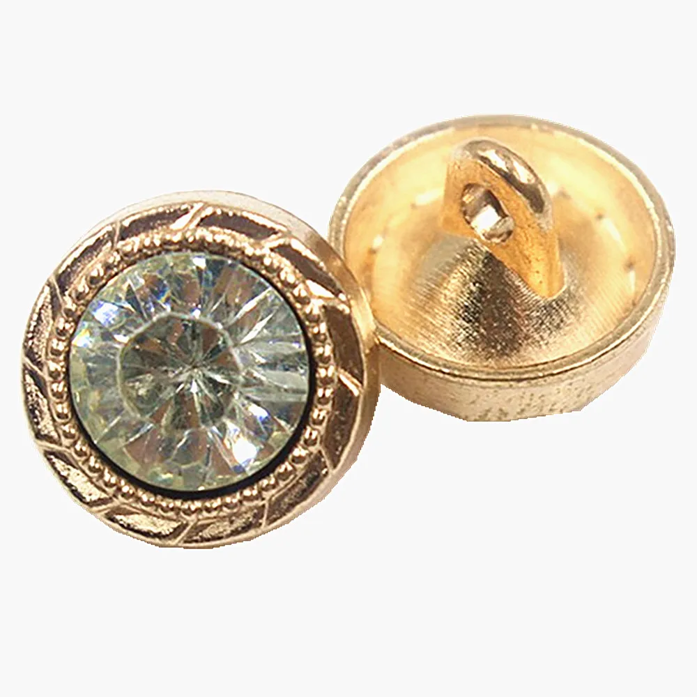 

12mm 10pcs/lot metal Rhinestones buttons gold sweater coat decoration shirt buttons accessories DIY JS-0207