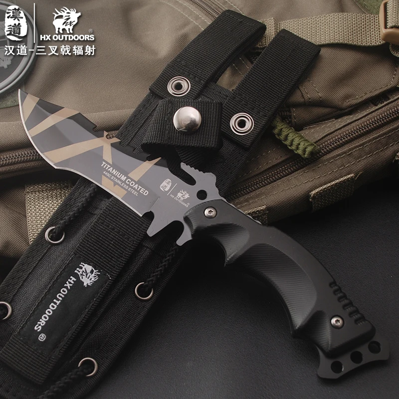 

OUTDOORS Hunting Knife 58Hrc Hardness Straight Camping Knives Essential tool For Self-defense Outdoor Tools