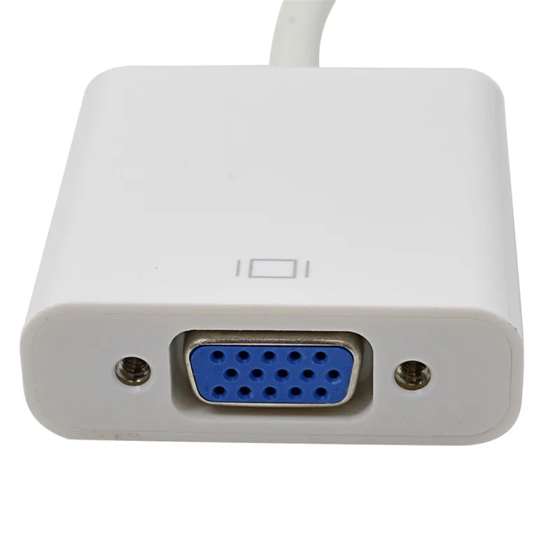 100 шт./лот* Мини DP к VGA 17 мм Мини дисплейный порт для интерфейса Thunderbolt DP к VGA конвертер кабель адаптер для Apple Macbook Mac Pro Air