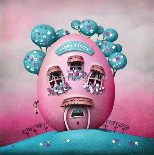 5X7ft Art fabric photo studio newborn backdrop photography background easter backdrop D-1527