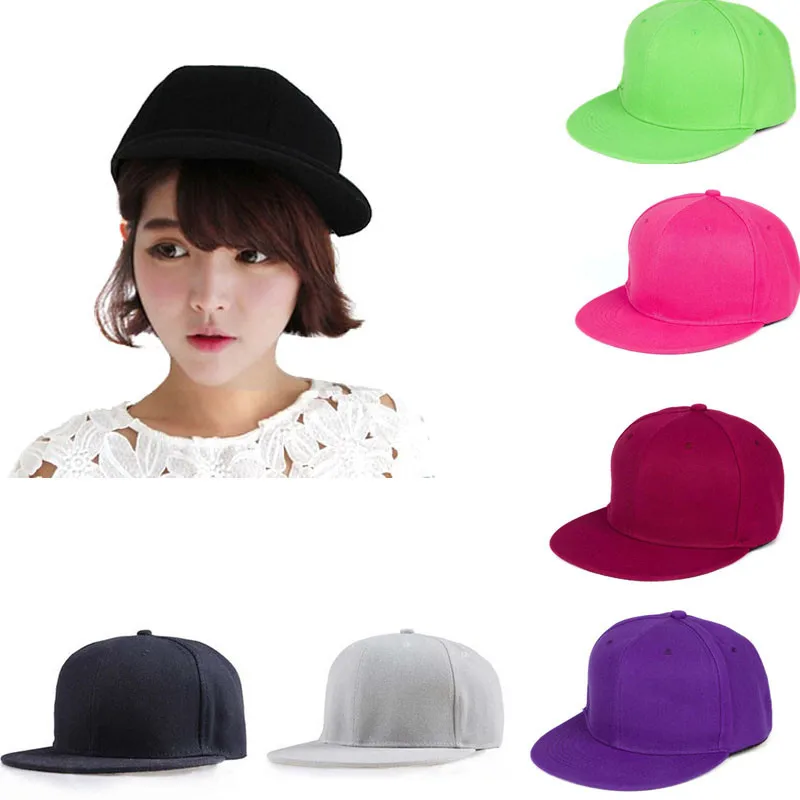 

2018 NEW Fashion Hat Hip-Hop Adjustable Cap Unisex Baseball Caps Plain in Light gray Purple Hot pink Green Black Color #YL10