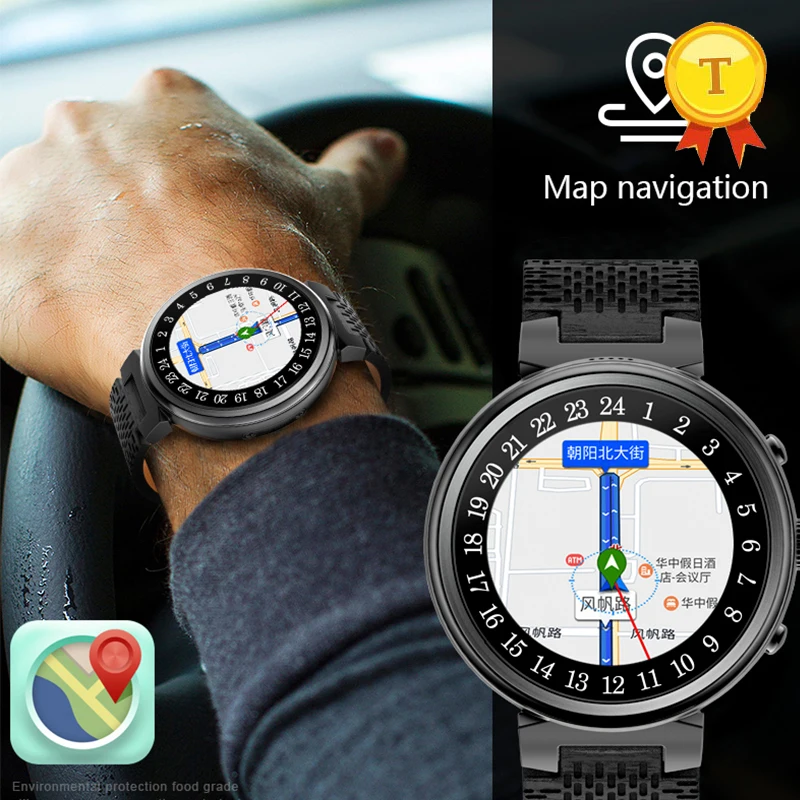 

2018 business Smart Watch smartwatch with Android 5.1 Nano SIM card 3G WiFi GPS Heart rate tracker MTK6580 quad-core 1.3GHz