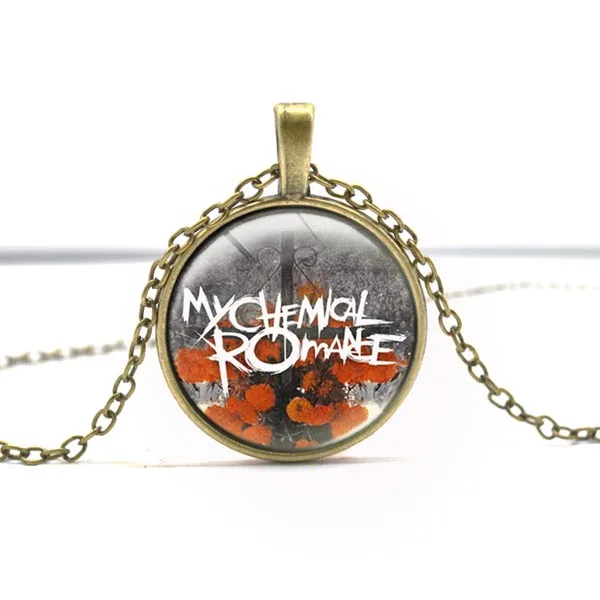 Модные стеклянные кабошоны с подвеской My Chemical Romance Rock Band ожерелье цепочкой модные