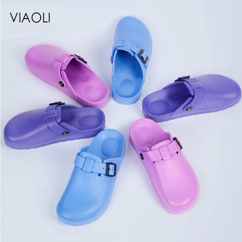 

Medical Shoes Doctor Nurses Protective Footwear Operating room Clinical Hospital Clogs Slippers Shoes Man Women Strap Work Shoes
