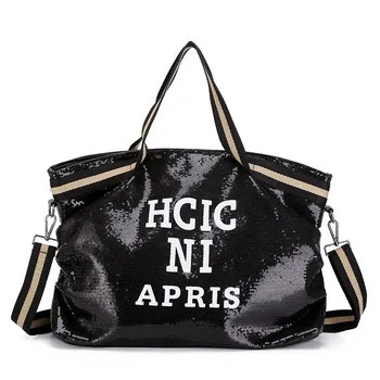 

New Weekend Travel Large Tote Bags Europe and America Sequin fashion Female Travel Bags High-capacity Luggage bag