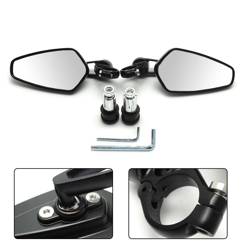 

Motorcycle Universal Mirror Bar End Mirror Moto 7/8" 22mm Rearview Side Mirror High Quality For YAMAHA For Triumph
