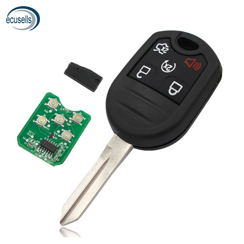 

5 Button Remote Key Fob for Ford Explorer Windstar 315/433MHz with 4D63 80bit Chip FCC: CWTWB1U793