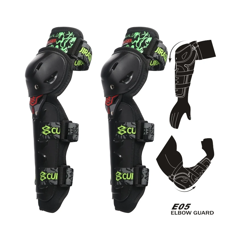 Мотоциклетное оборудование защитные наколенники защита для мотокросса наколенники MX MTB налокотники Защита для мотокросса - Цвет: E05-Green