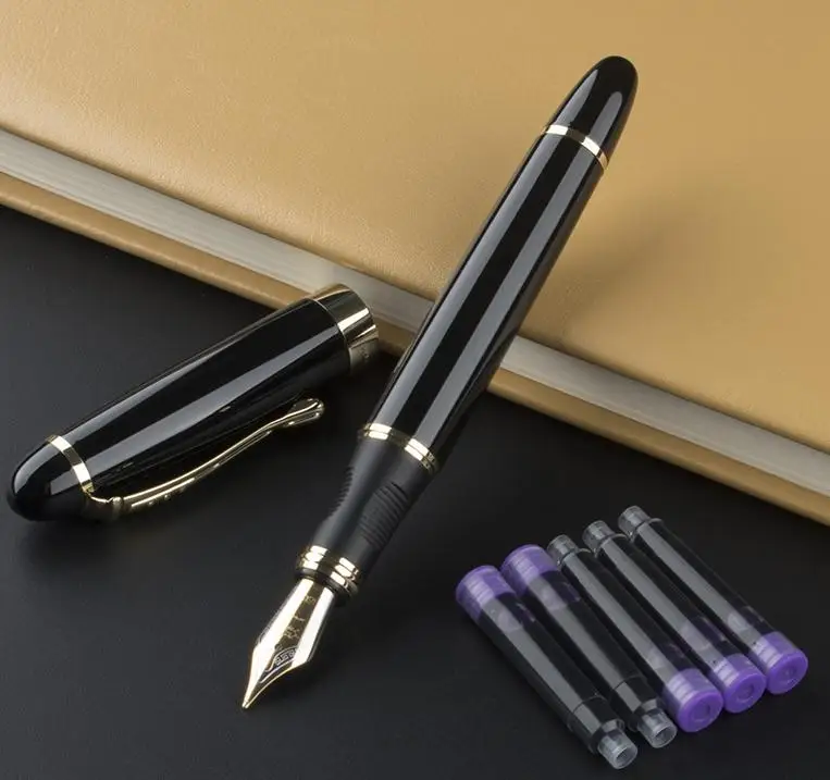 IRAURITA перьевая ручка JINHAO X450 темно-зеленый и золотой 18 КГП 0 7 мм перо с широким