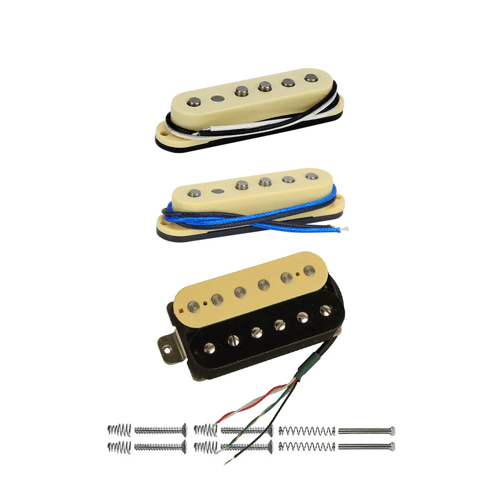 FLEOR Vintage Alnico 5 Pickup SSH Set Guitar Single Coil & Humbucker