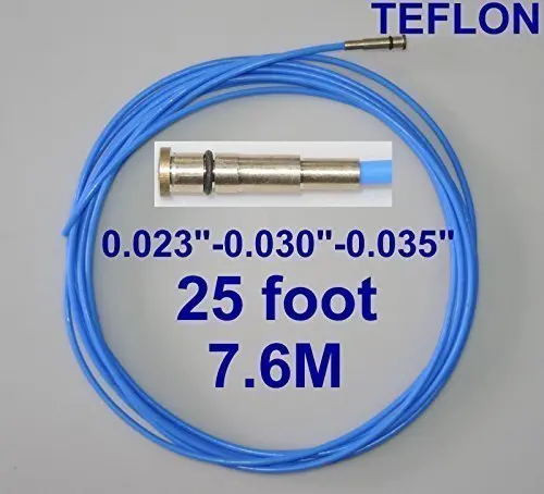 CHNsalescom PTFE лайнер 25ft MIG Сварочные пистолеты размер провода 0 023 &quot-0 030&quot-0 035