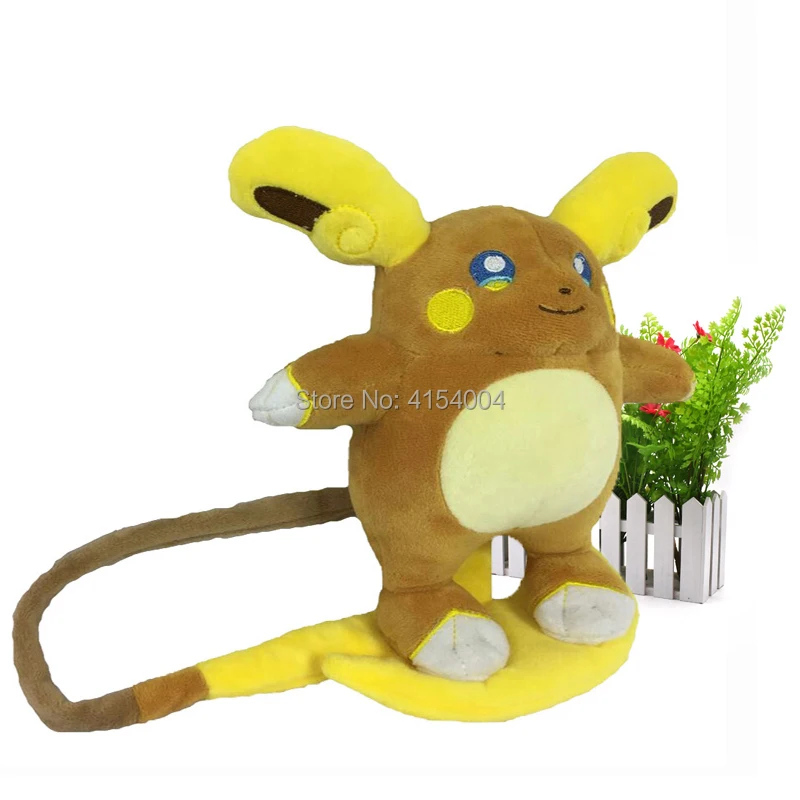 

10 pcs/lot Animal Plush Peluche Doll Pikachu Alola Region Raichu Soft Stuffed Hot Toy Great Christmas Gift For Children 18 cm
