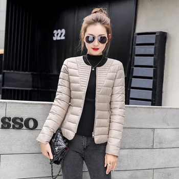 

2019 Fashion Ultralight Parka Winter Jacket Women Unique Style Women's Jackets Short Warm Thin Winter Coat Overcoat Women
