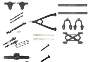 

1/10 scale RC Rock Cralwer Conversion Kits 4x4 to 6x6 Truck May for Axial SCX10 RC4DW