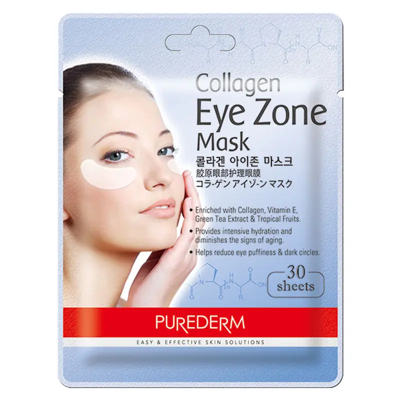 

ZANABILI Korea Cosmetic PUREDERM Collagen Eye Zone Mask 30 sheets Anti-Wrinkle Crystal Collagen Eye Mask Eliminates Dark Circles