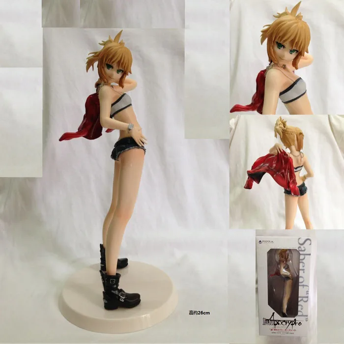 

Fate stay Night Red Saber PVC Action Figure Collectible Model Toy 26cm