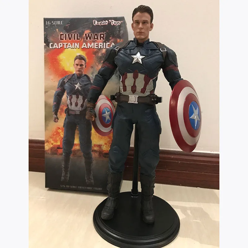 

Captain America: Civil War Superhero Steve Rogers Captain America 1/6 PVC Action Figure Collectible Model Toy BOX 26 CM Q736