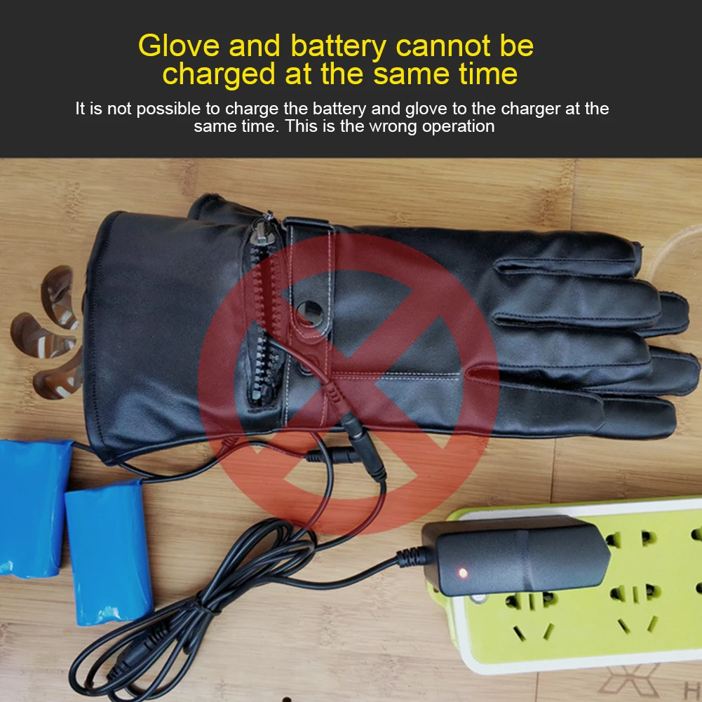 Электрические Аккумуляторные нагревательные перчатки зимние теплые нагревательные велосипедные мотоциклетные велосипедные лыжные перчатки из искусственной кожи для мужчин и женщин