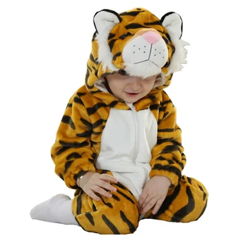 

DOUBCHOW Unisex Baby Soft Flannel Cute Tiger Style Winter Rompers Toddlers Girls Boys Babys Snowsuit Costume Cosplay Jumpsuits