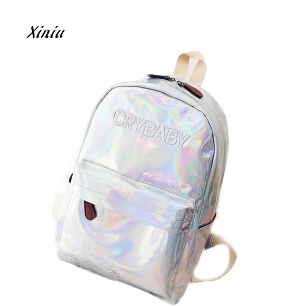 

Women Men Backpacks Fashion Laser Shoulder Bag Rucksack Unisex Travel Satchel Backpack Student Bookbags School Bag Mochila