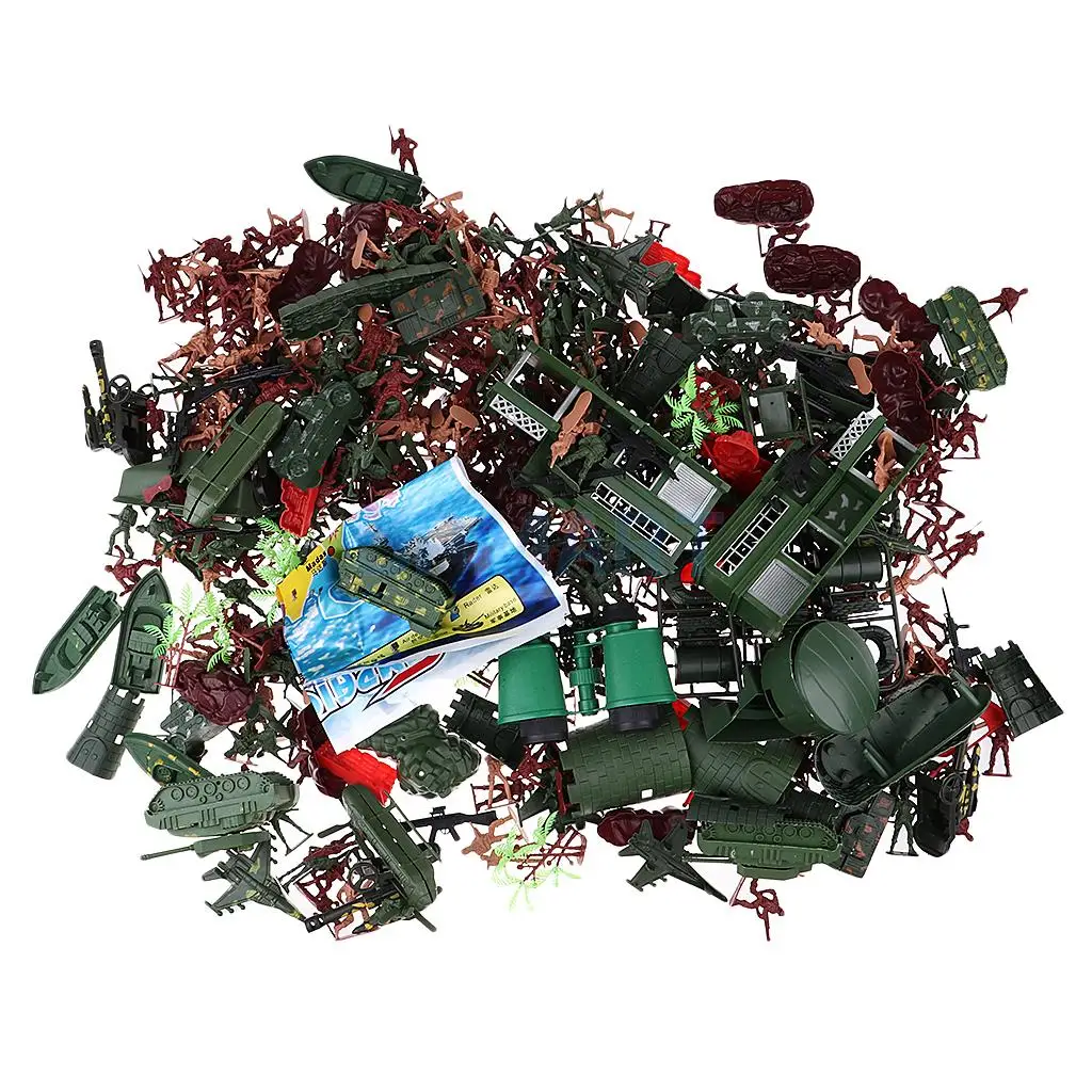 

400pcs/set Soldier Action Figures Playset War Game Miniature Model Kids Gift