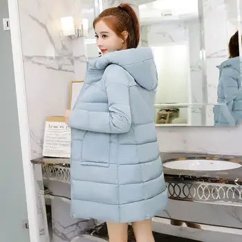 

Cotton Jacket Women Hooded Thick Long Parka Winter Coat Women Jaqueta Feminina Casual Warm Cotton Wadded Jacket Outerwear C4928